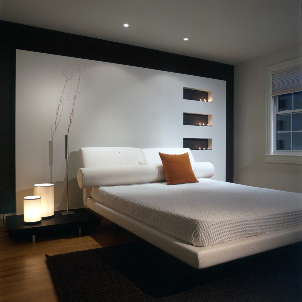 Immagine di una camera da letto contemporanea