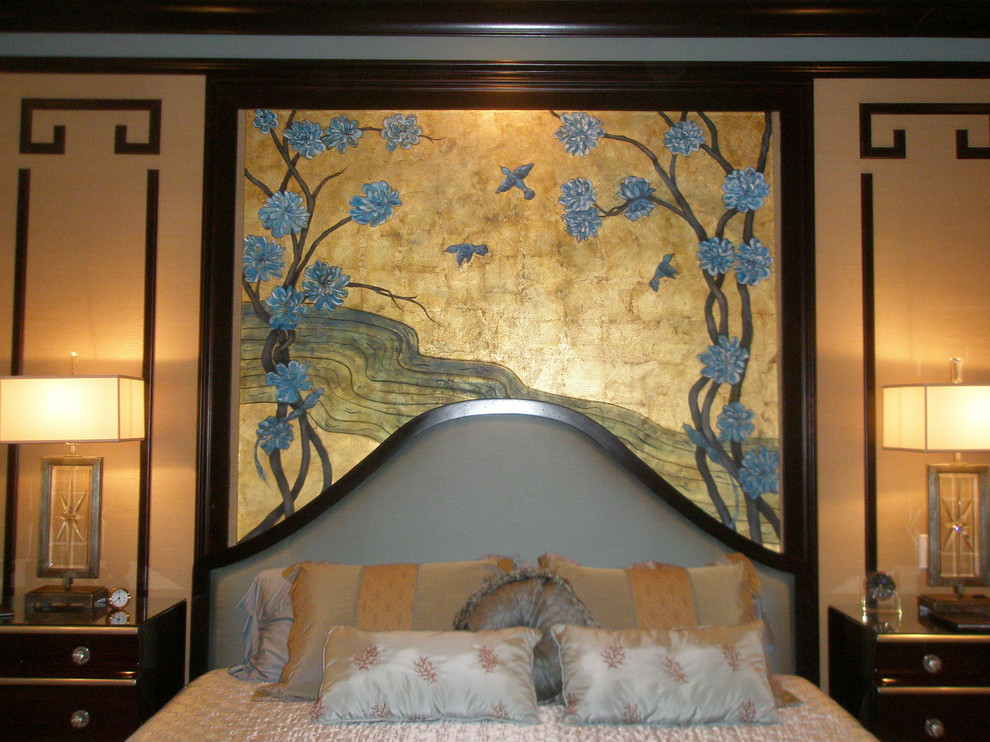 ニューヨークにあるアジアンスタイルのおしゃれな主寝室