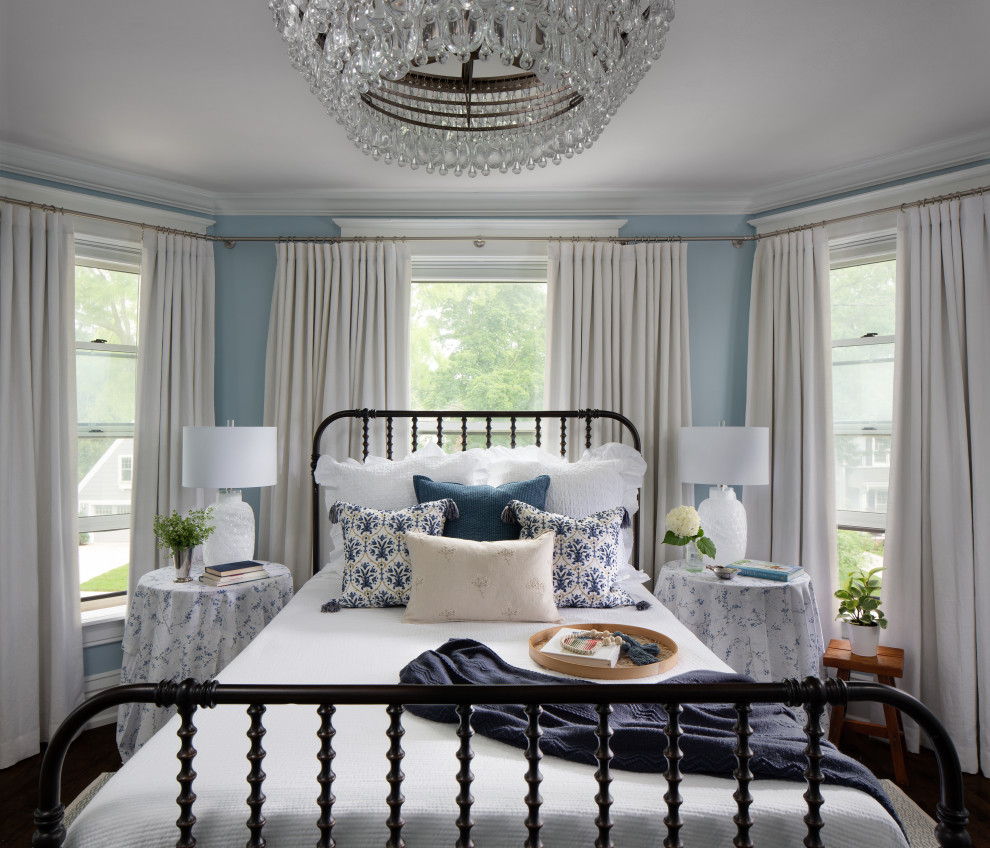 Example of a transitional bedroom design in Nashville