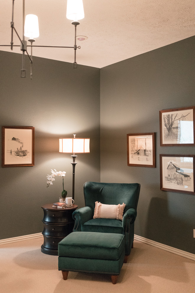 Fresh Green & Burnt Orange Traditional Master Bedroom - Traditional ...