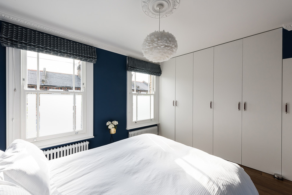 Inspiration for a modern bedroom remodel in London