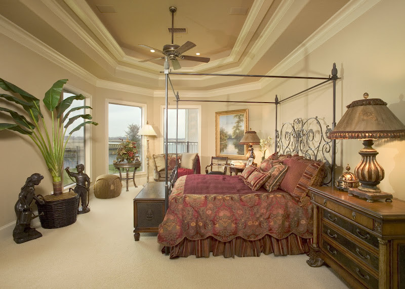 Inspiration for a traditional bedroom in Houston.