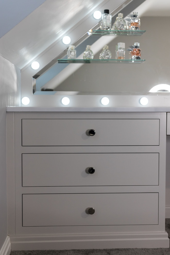 Glam Vanity Area & Fitted Wardrobes Contemporary Bedroom