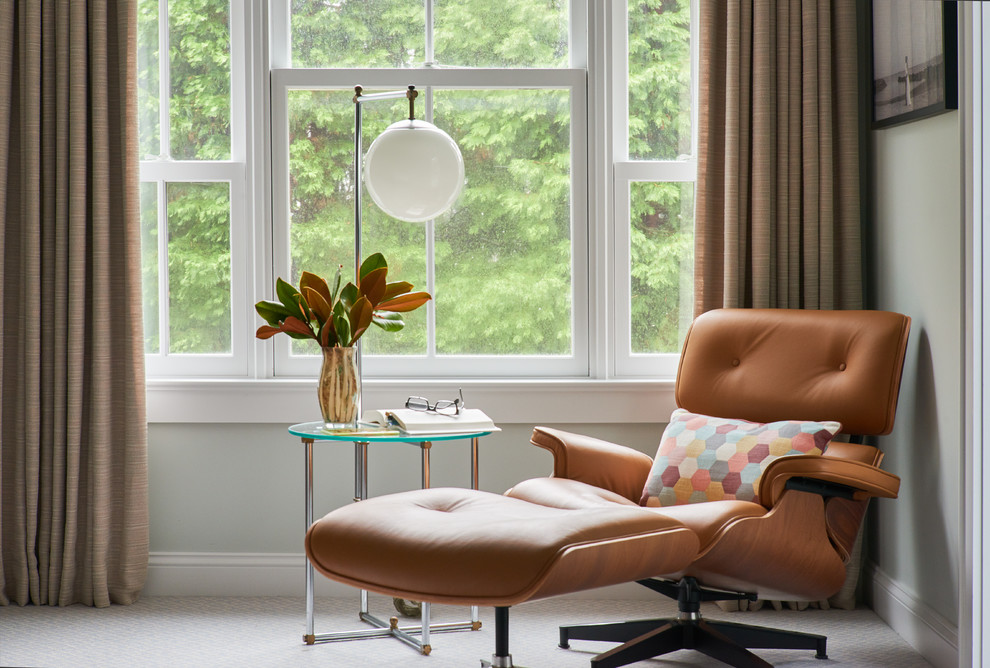 Gold Coast, Mid Century Touch Transitional Bedroom New York by