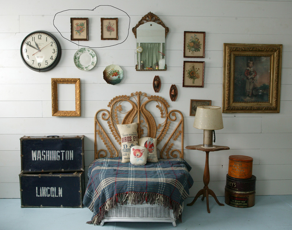 Inspiration for a bohemian bedroom in Omaha.