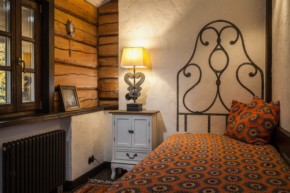 Foto di una camera da letto stile rurale di medie dimensioni