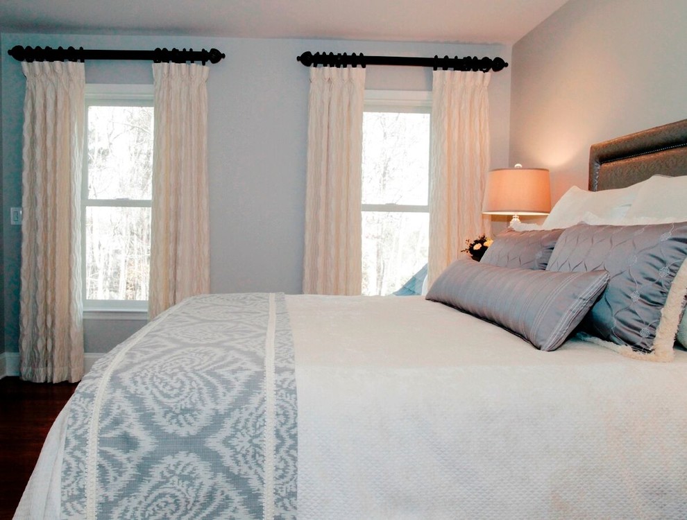 Gray and Ivory Bedroom Traditional Bedroom Other by MJN