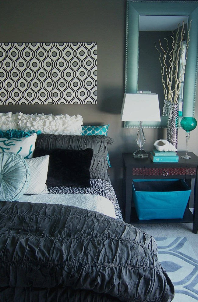 Example of a trendy bedroom design in Grand Rapids