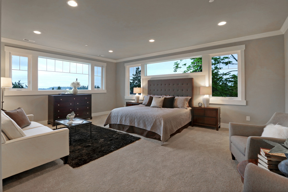 Inspiration for a contemporary bedroom remodel in Seattle