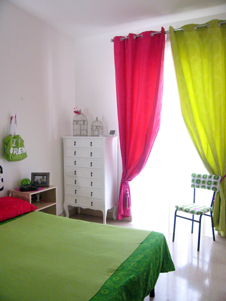 Eclectic bedroom photo in Rome