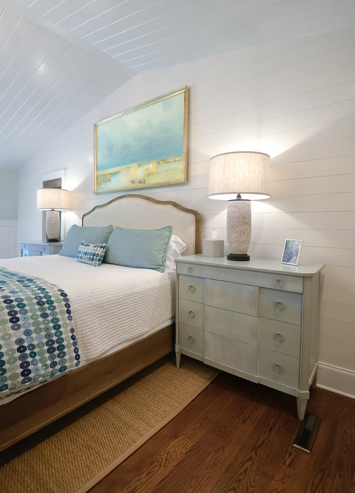 This is an example of a nautical bedroom in Charleston.