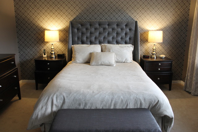 Grey Master Bedroom Modern Schlafzimmer Ottawa Von Km Decor Houzz