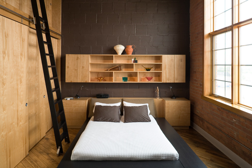 Grinnell Loft Contemporary Bedroom Detroit by McIntosh Poris