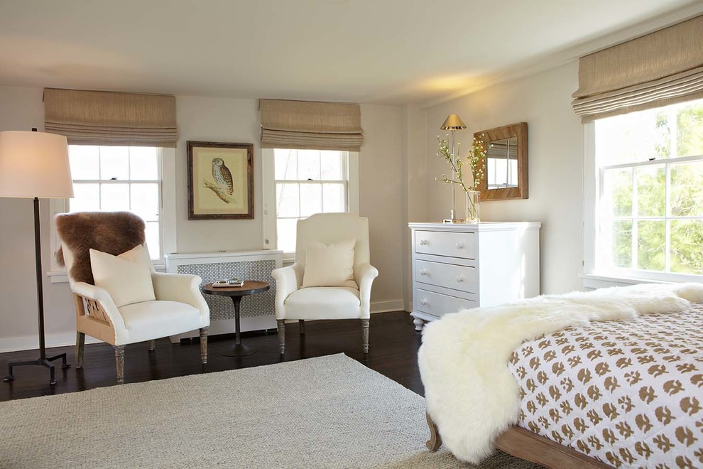 This is an example of a farmhouse bedroom in New York.