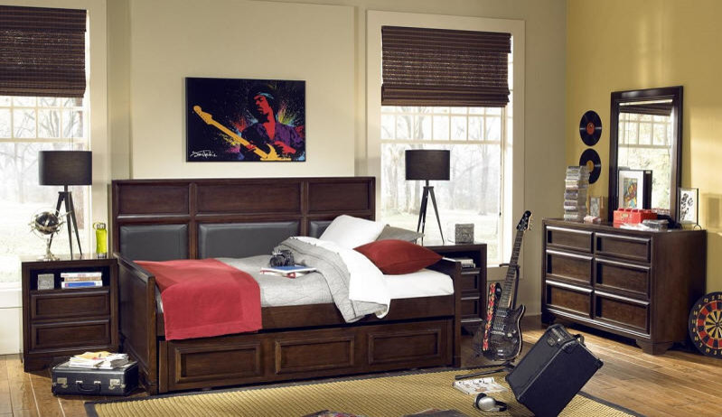 ミネアポリスにあるトランジショナルスタイルのおしゃれな寝室のインテリア