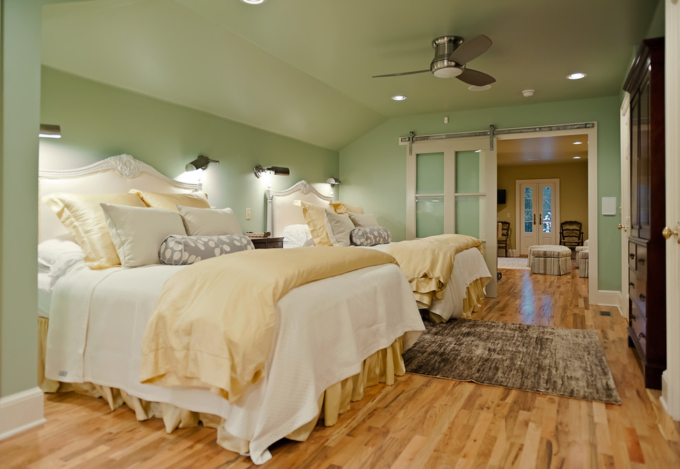 Example of an eclectic bedroom design in Atlanta