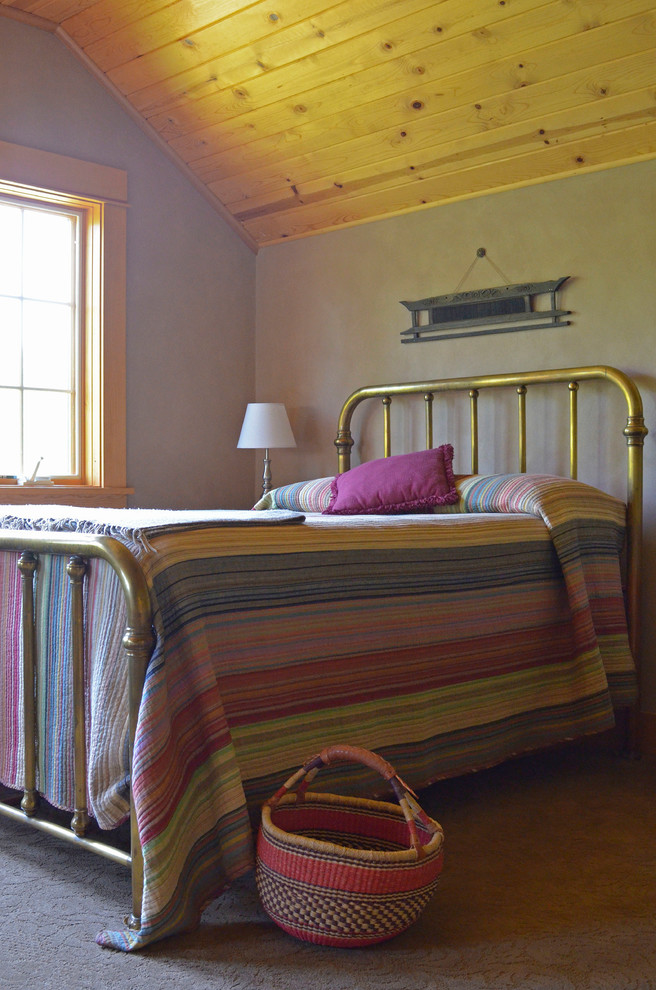 Example of a mountain style bedroom design in Boise