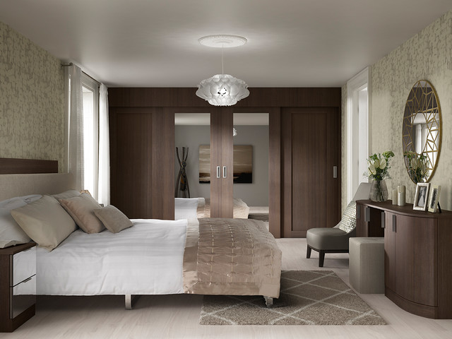 Hammonds Vigo Sliding Dark Pine Fitted Wardrobe - Contemporary - Bedroom -  Other - by Hammonds Furniture | Houzz IE