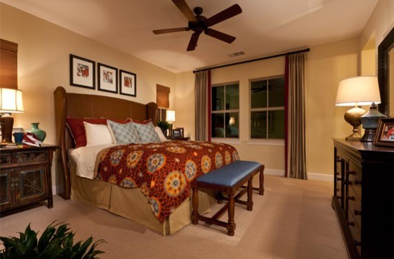 Elegant bedroom photo in San Diego
