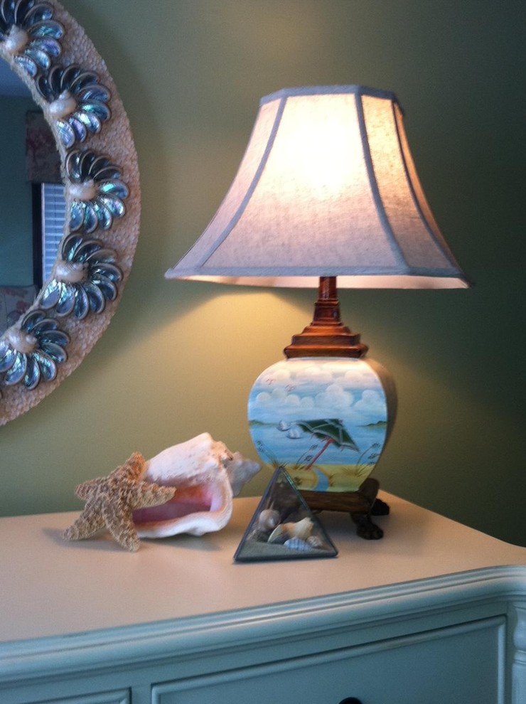 Hand Painted Dresser Lamp Bedroom Philadelphia by EASYdesigns