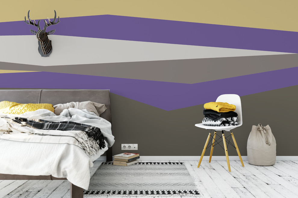 メルボルンにある広いコンテンポラリースタイルのおしゃれな寝室のインテリア