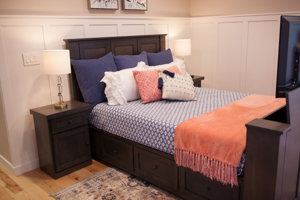 Hartford TV Bed with Driftwood Finish Modern Bedroom Salt Lake