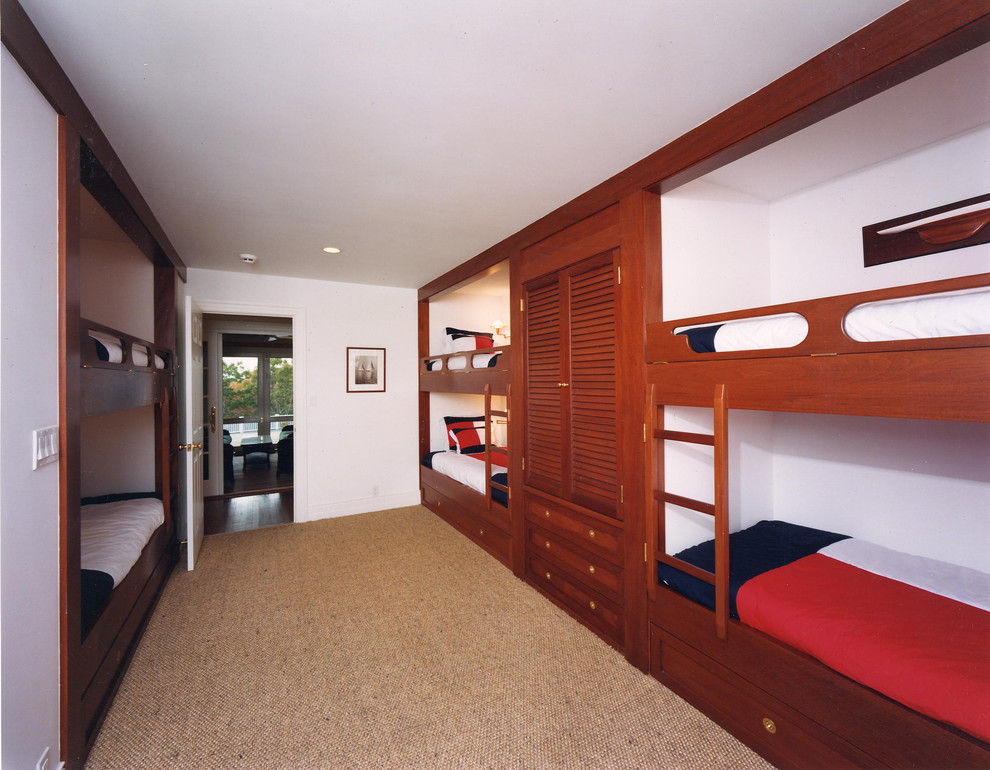Example of a trendy bedroom design in New York