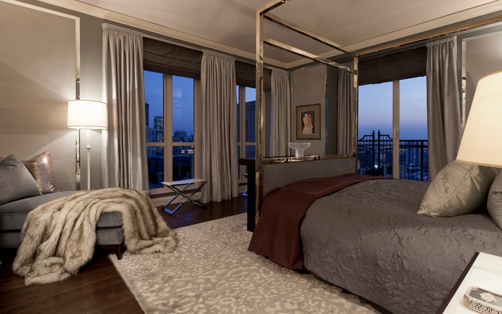 Bedroom - contemporary bedroom idea in Chicago