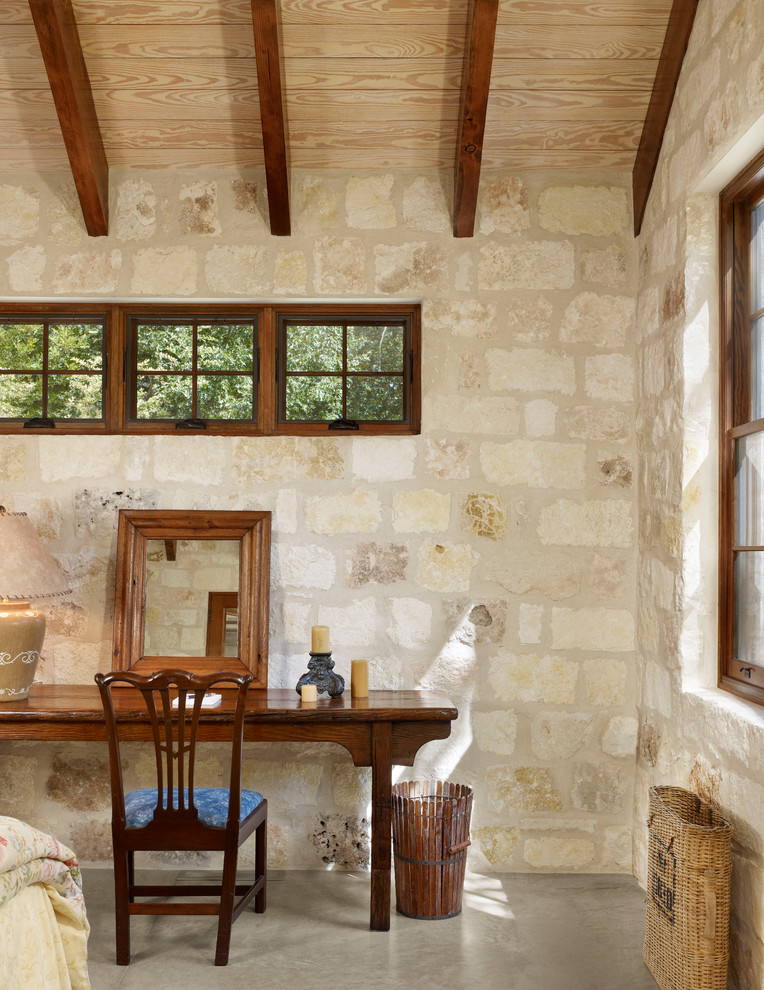 Inspiration for a country bedroom remodel in Houston
