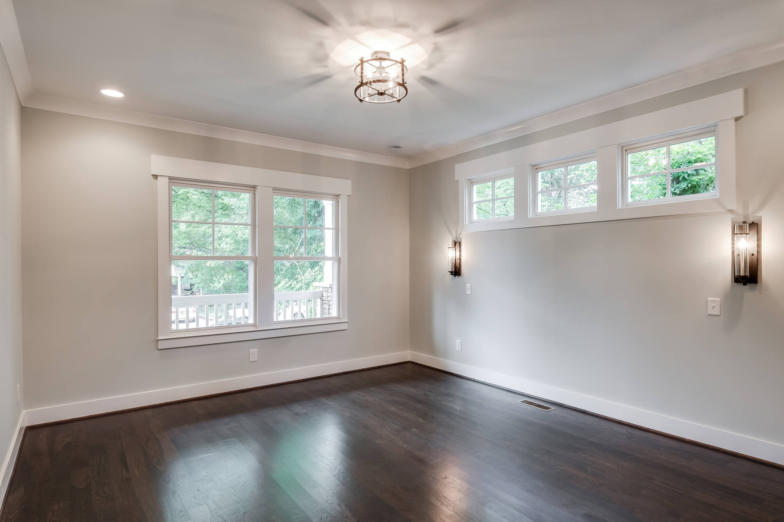 Light Grey Walls White Trim Dark Wood Floors Floor Roma