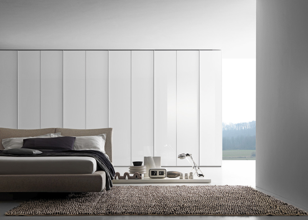 Photo of a contemporary bedroom in Sydney.