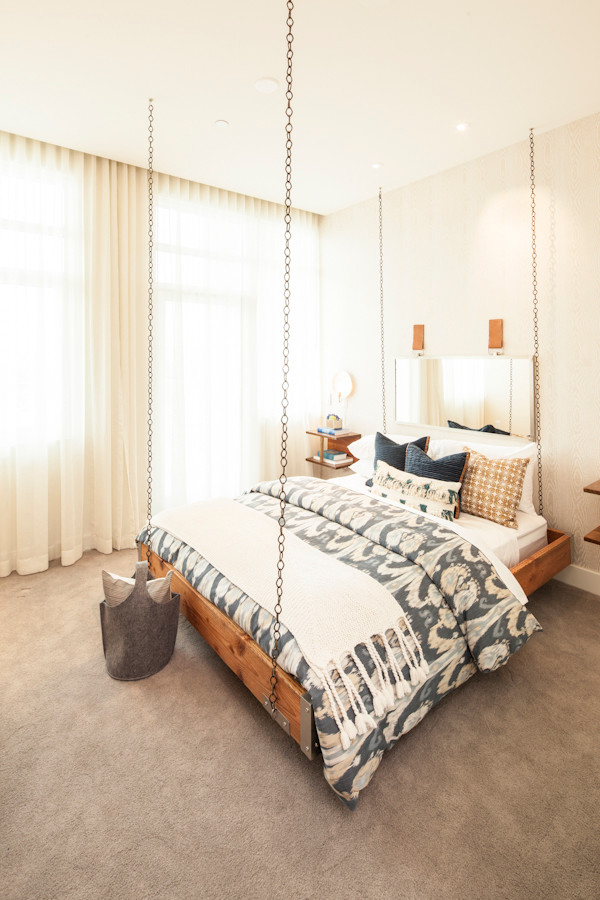Trendy bedroom photo in Los Angeles
