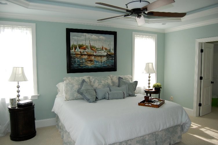 Example of a bedroom design in Raleigh