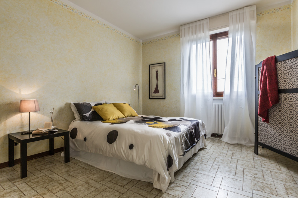 Immagine di una camera da letto bohémian