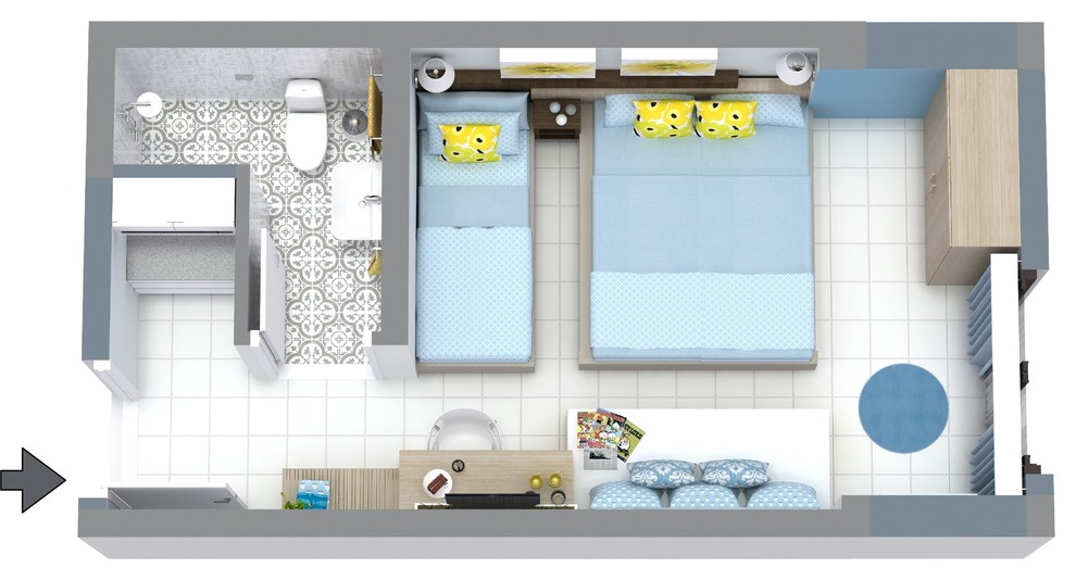 Идея дизайна: спальня в морском стиле