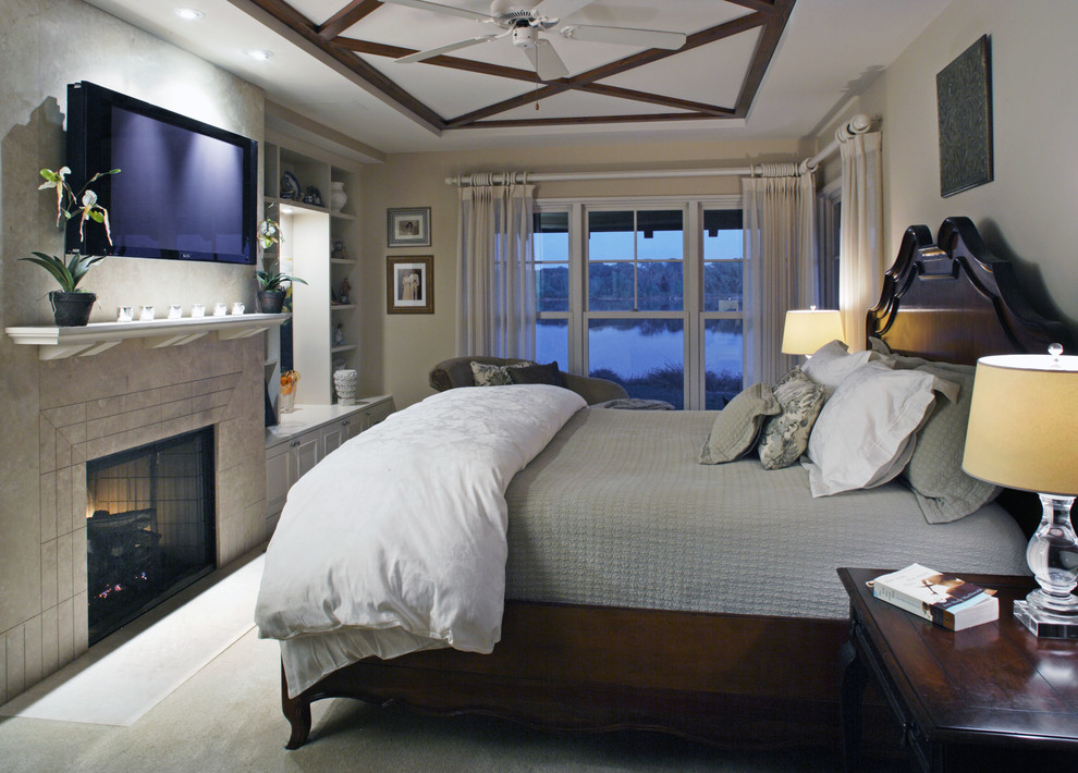 Traditional bedroom in Omaha.