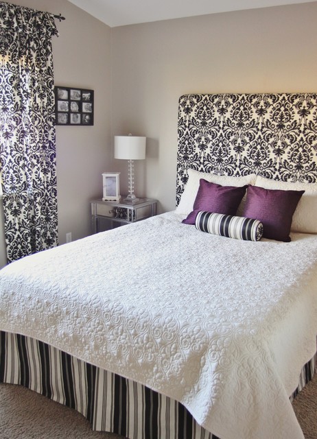 How to make a simple Fabric Headboard, wall mounted - Traditional - Bedroom  - San Francisco - by PARADISE INTERIOR DESIGN | Houzz IE