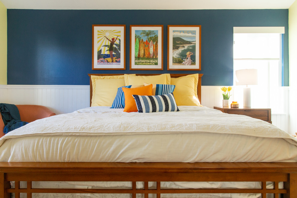 Coastal bedroom in Orange County.