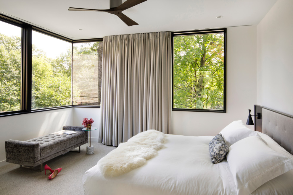 Inspiration for a contemporary bedroom remodel in Minneapolis