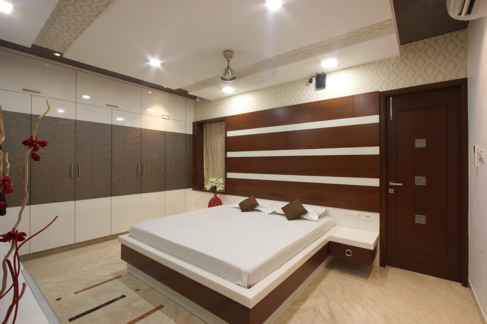 Photo of a contemporary bedroom in Chennai.