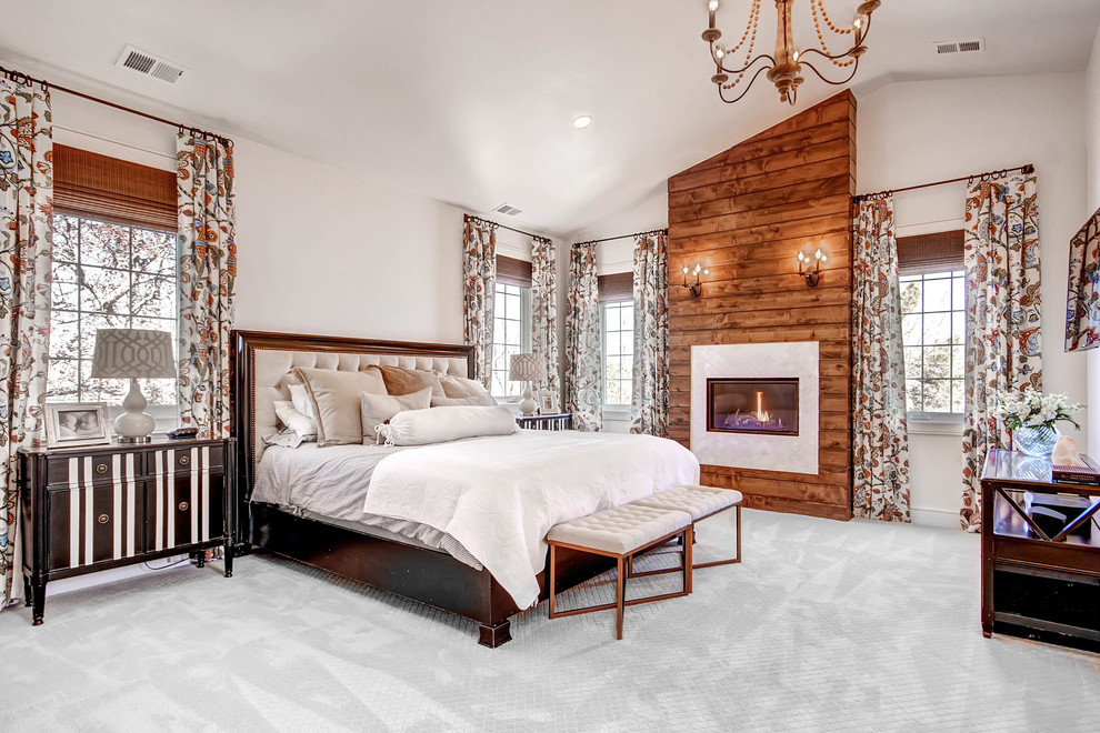 Design ideas for a classic bedroom in Denver.