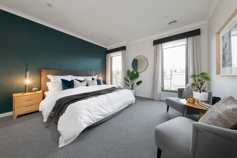 Modernes Schlafzimmer in Melbourne