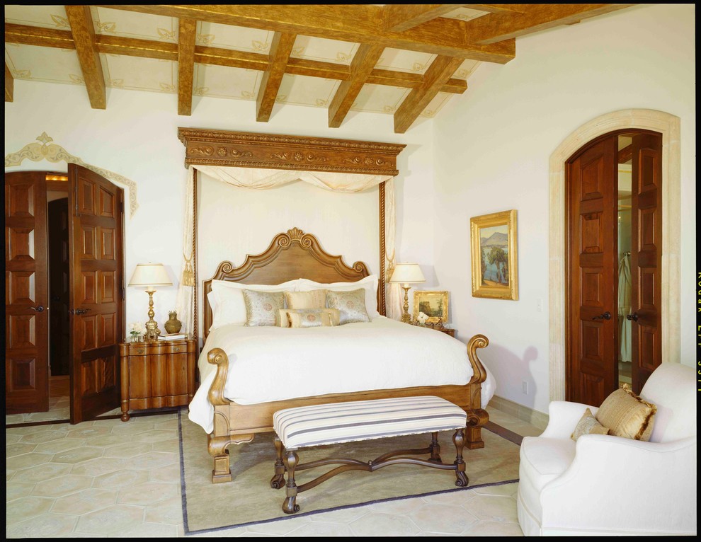 Tuscan bedroom photo in Los Angeles