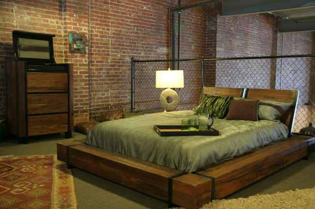 Industrial Chic Wood Platform Bed Industrial Bedroom Other By Woodland Creek Furniture Houzz Uk