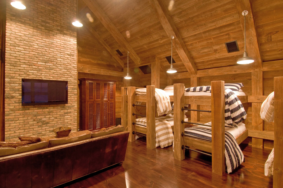 Industrial Rustic Bunk Room Rustic Bedroom New York by Hamptons