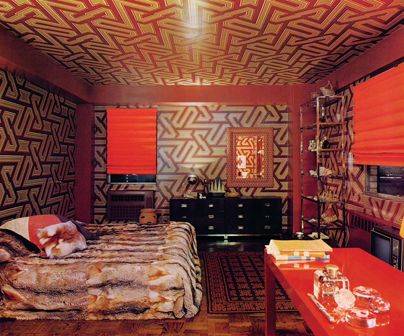 ニューヨークにあるエクレクティックスタイルのおしゃれな寝室のインテリア