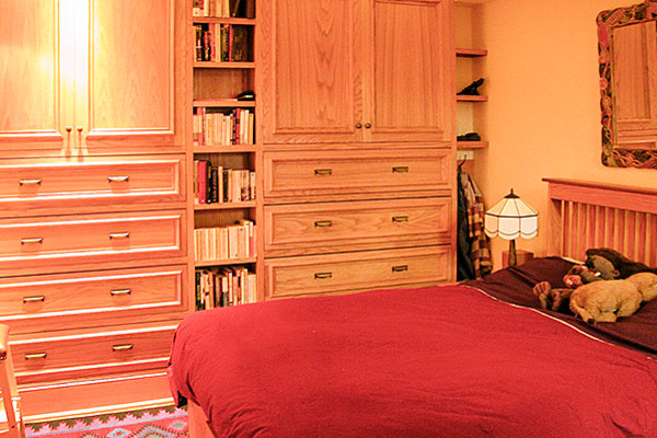 Photo of a medium sized traditional master bedroom in Boston with brown walls and no fireplace.