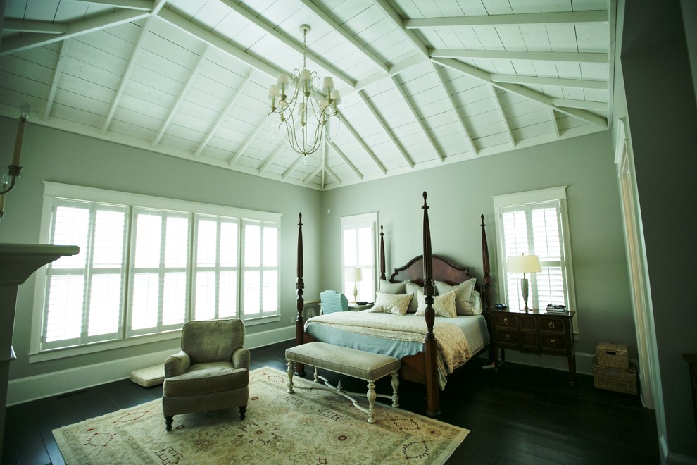 Example of a master dark wood floor bedroom design in Atlanta