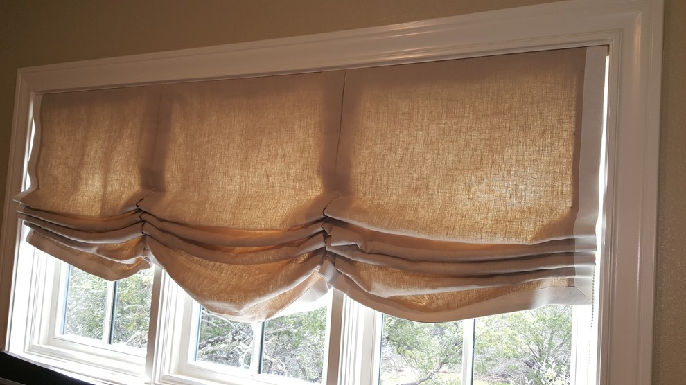 Inverted Pleated/London Shades Craftsman Bedroom Austin by