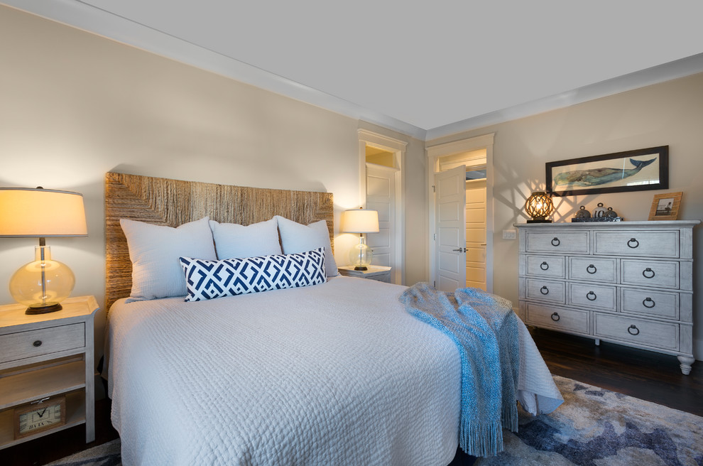 This is an example of a beach style bedroom in Charleston.